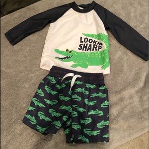 Boys 18 month swim shirt and trunks